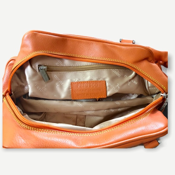 PETUSCO Genuine Leather Handbag Made in Spain - Picture 5 of 11